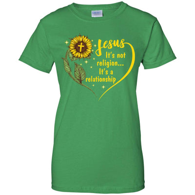 Sunflower Jesus It's Not A Religion It's A Relationship T-Shirt & Hoodie | Teecentury.com