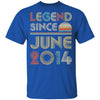 Legend Since June 2014 Vintage 8th Birthday Gifts Youth Youth Shirt | Teecentury.com