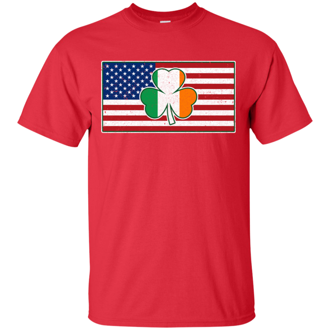 Shamrock Irish Ireland American USA Flag Gift T-Shirt & Hoodie | Teecentury.com
