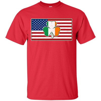 Shamrock Irish Ireland American USA Flag Gift T-Shirt & Hoodie | Teecentury.com