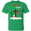 Christmas Begins With Christ Cross Buffalo Plaid Xmas Gift T-Shirt & Sweatshirt | Teecentury.com