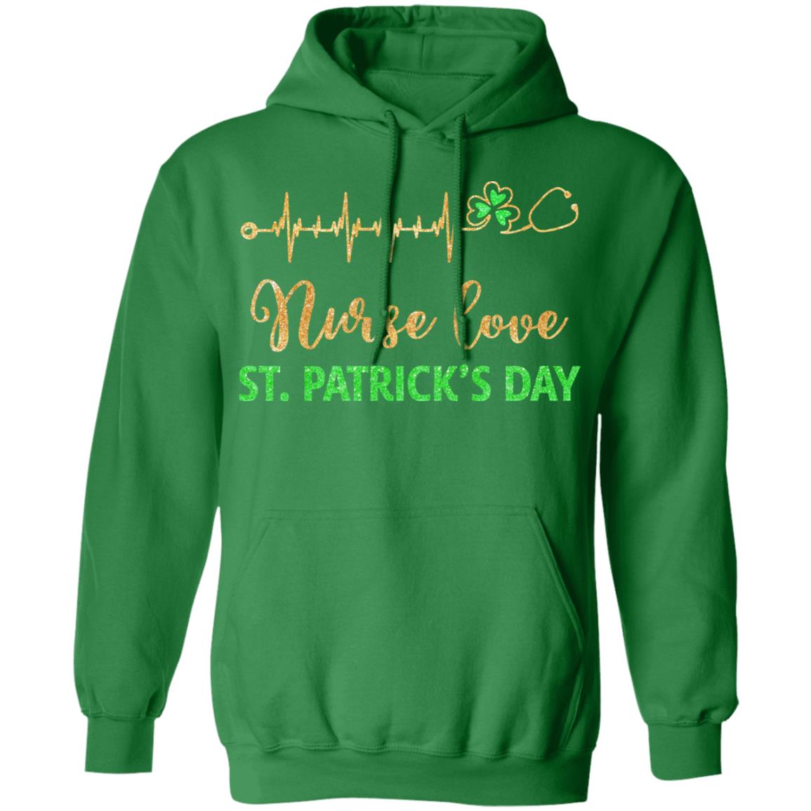 Stethoscope Love Shamrock Nurse St Patrick's Day Gifts T-Shirt & Hoodie | Teecentury.com