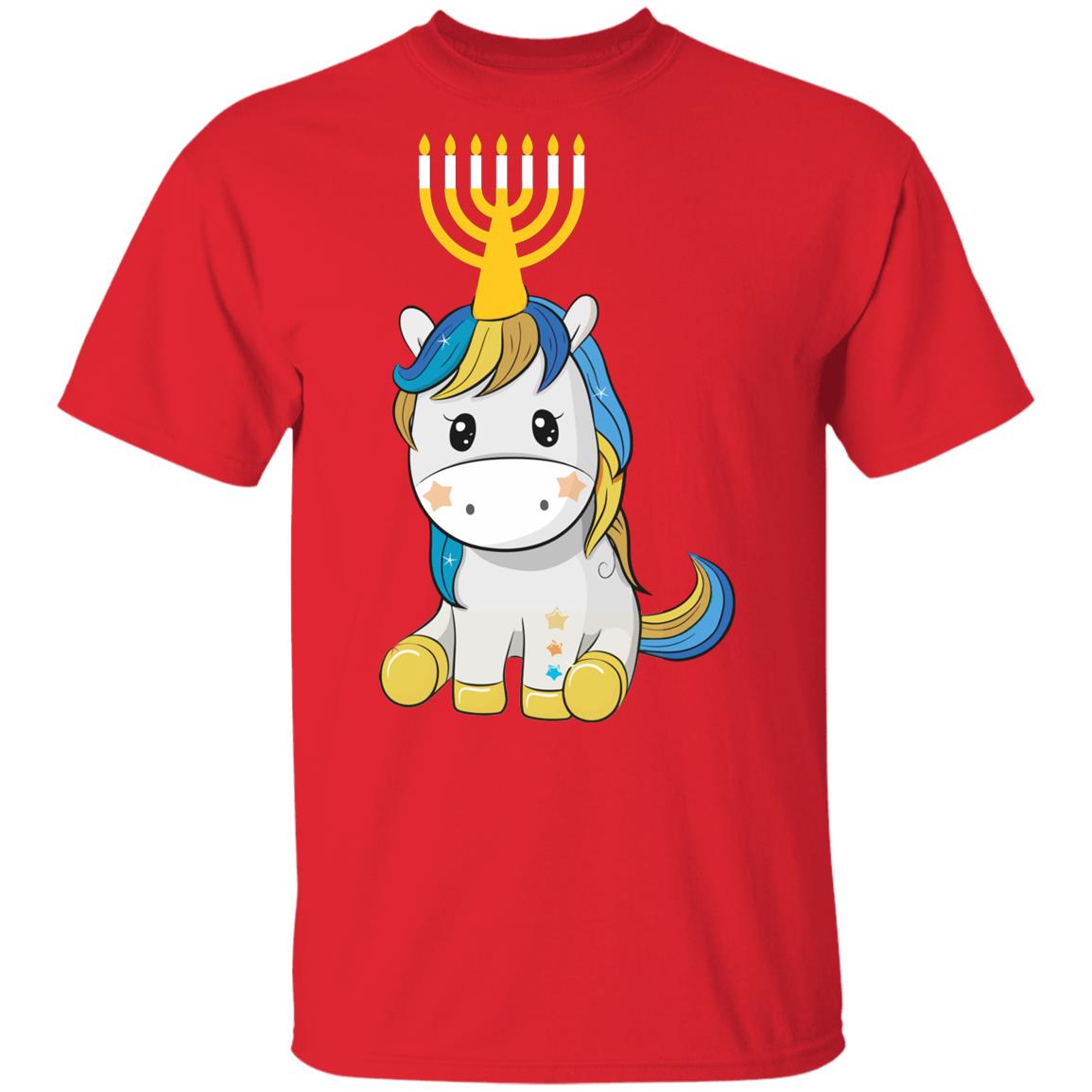 Funny Jewish Unicorn Menorah Kids Girl Hanukkah Youth Youth Shirt | Teecentury.com