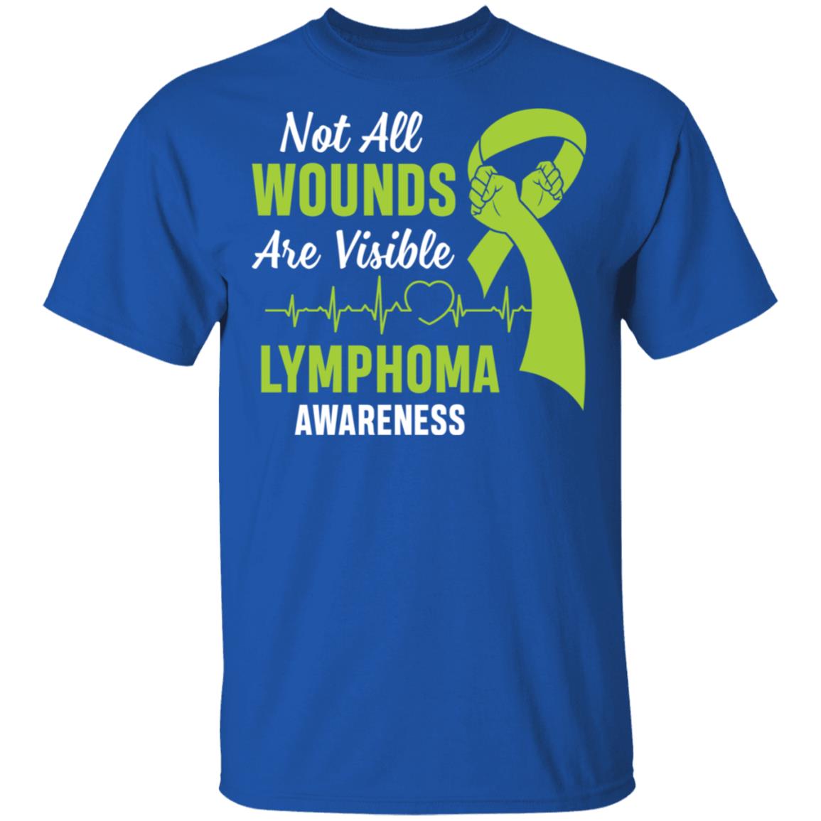 Lymphoma Awareness Green Not All Wounds Are Visible T-Shirt & Hoodie | Teecentury.com