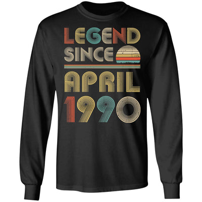 Legend Since April 1990 Vintage 32th Birthday Gifts T-Shirt & Hoodie | Teecentury.com