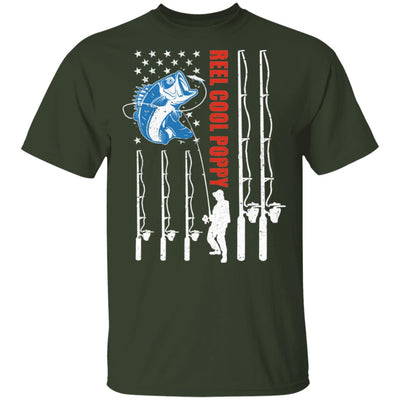 Reel Cool Poppy American Flag Fish Fishing Fathers Day T-Shirt & Hoodie | Teecentury.com