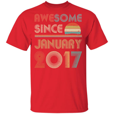 Awesome Since January 2017 Vintage 5th Birthday Gifts Youth Youth Shirt | Teecentury.com