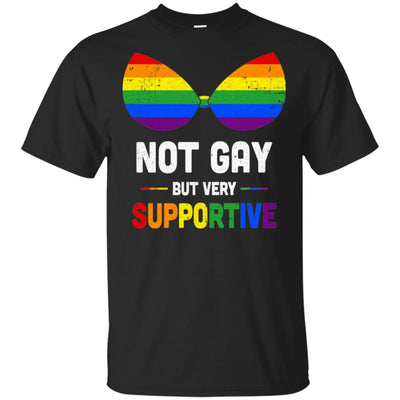 Not Gay But Very Supportive LGBT Straight Bra T-Shirt & Hoodie | Teecentury.com