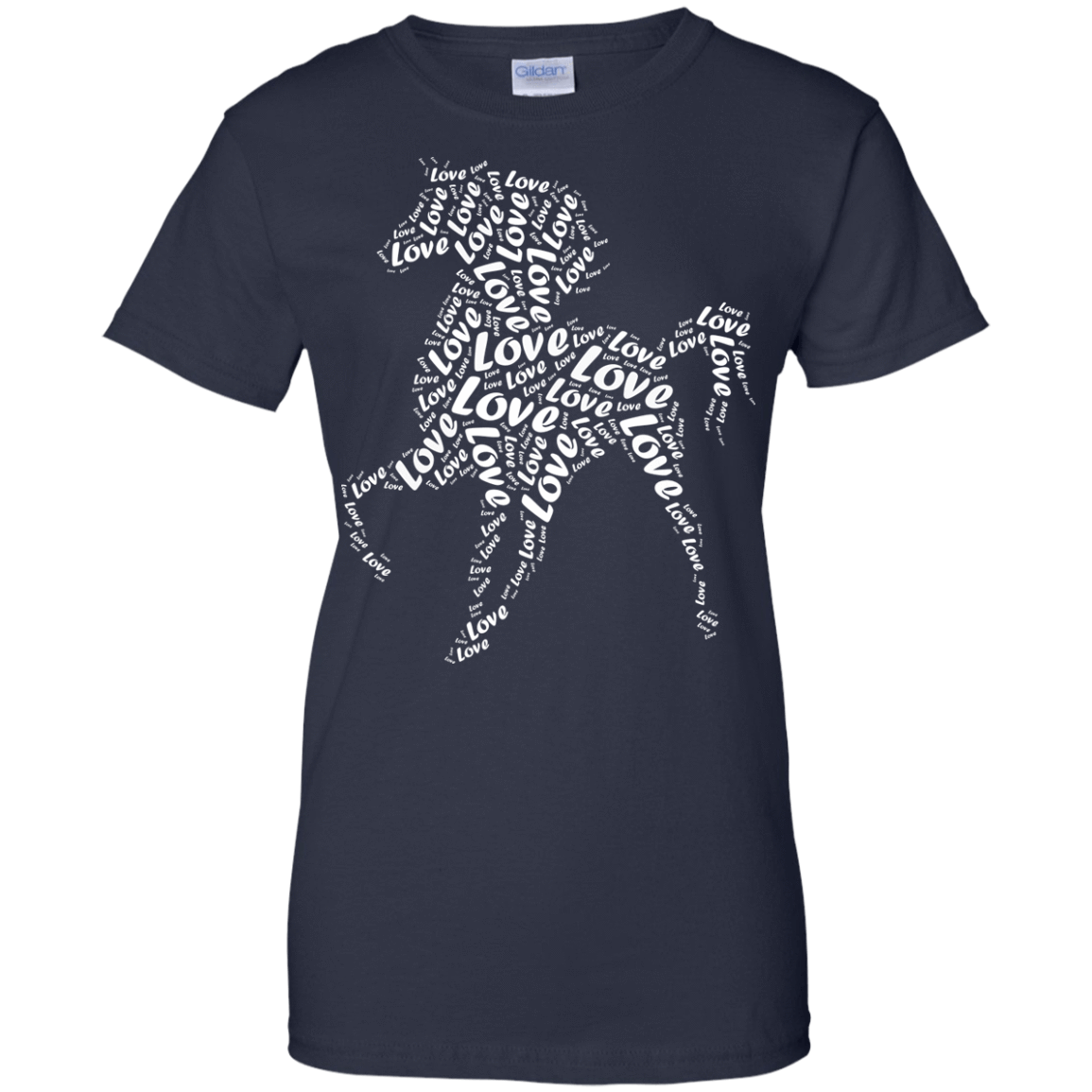 I Love Horse T-Shirt Word Graphic Tee T-Shirt & Hoodie | Teecentury.com