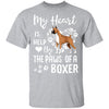 My Heart Is Held By The Paws Of A Boxer Lover T-Shirt & Hoodie | Teecentury.com