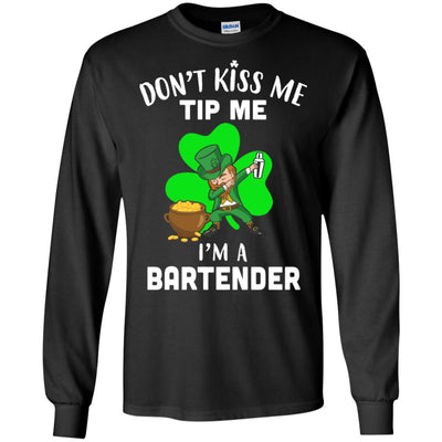 Funny Don't Kiss Me Tip Me I'm A Bartender St Patrick Day T-Shirt & Hoodie | Teecentury.com