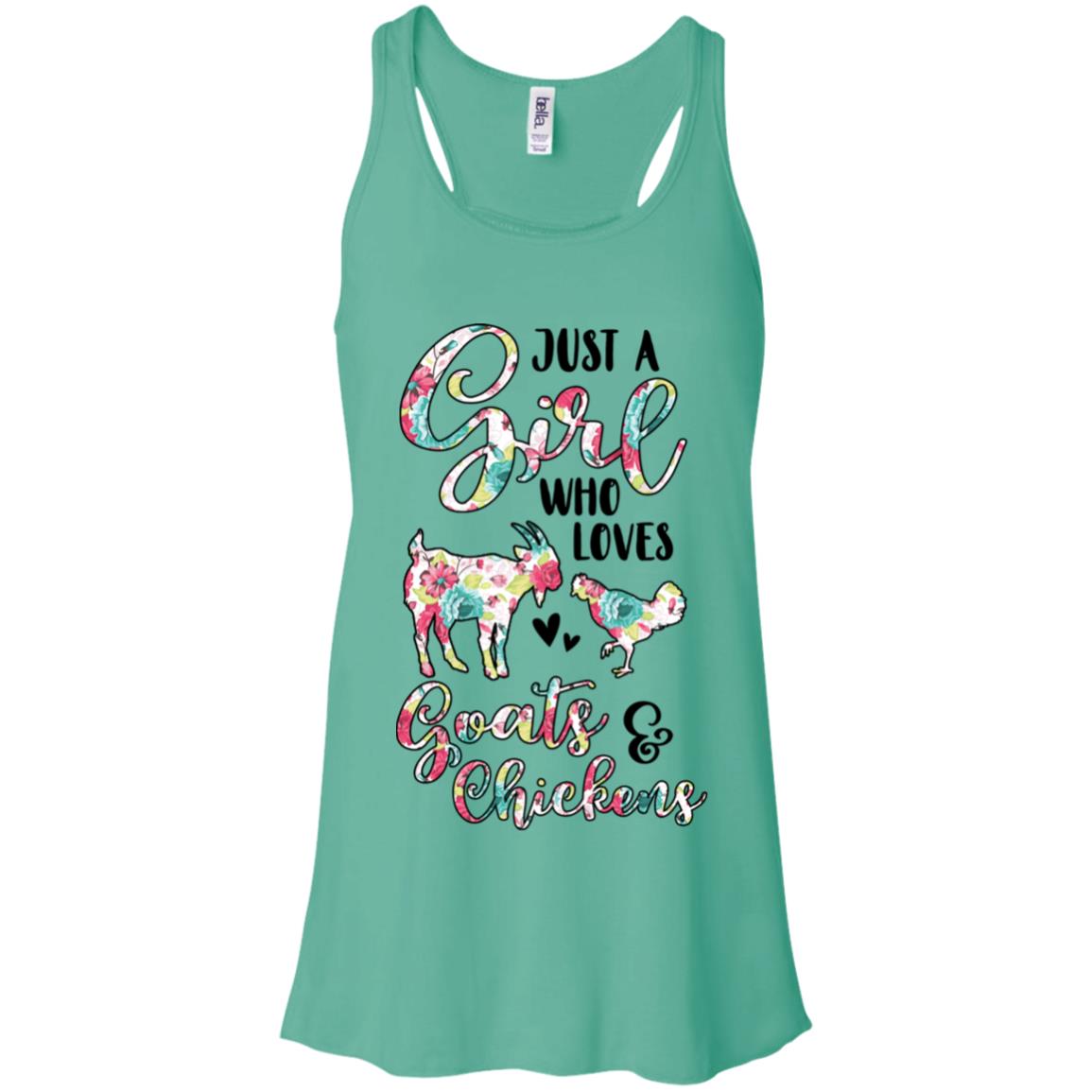 Just A Girl Who Loves Goats Chickens Lovers T-Shirt & Tank Top | Teecentury.com
