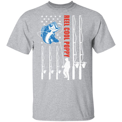 Reel Cool Poppy American Flag Fish Fishing Fathers Day T-Shirt & Hoodie | Teecentury.com