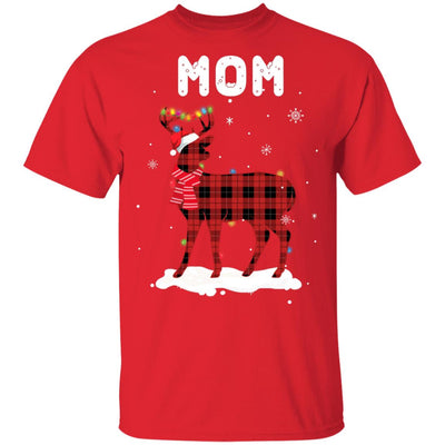 Mom Deer Red Plaid Christmas Family Matching Pajamas T-Shirt & Sweatshirt | Teecentury.com