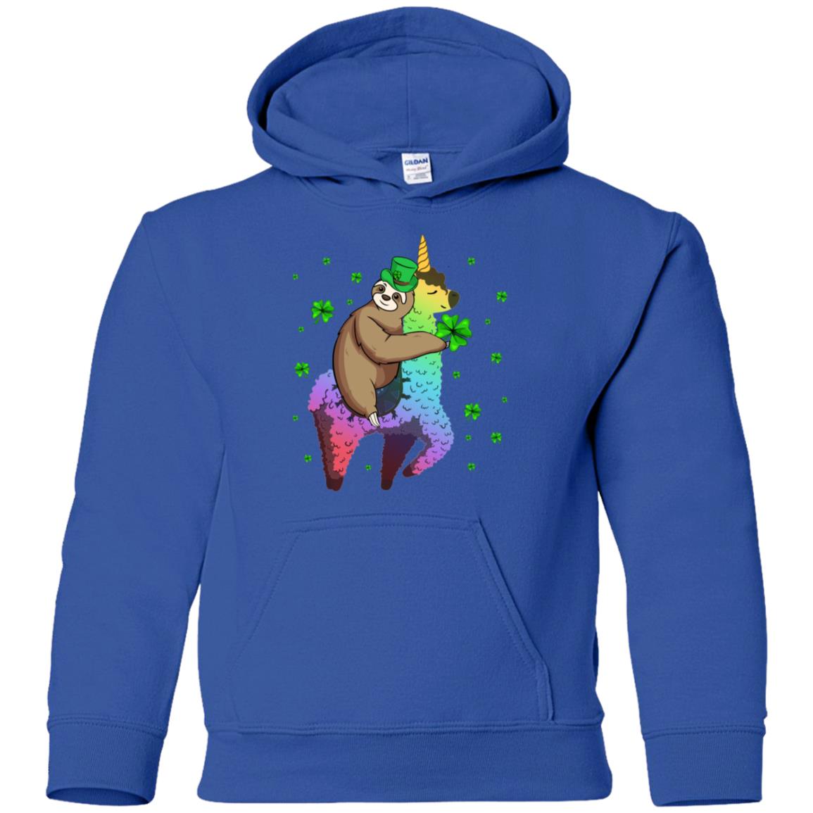 Leprechaun Sloth Riding Llama Unicorn St Patricks Day Youth Youth Shirt | Teecentury.com