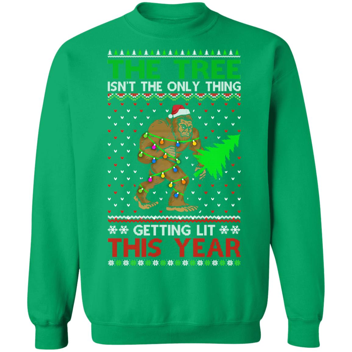 Christmas Bigfoot The Tree Isn't The Only Thing Sweater T-Shirt & Sweatshirt | Teecentury.com