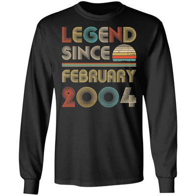 Legend Since February 2004 Vintage 18th Birthday Gifts T-Shirt & Hoodie | Teecentury.com