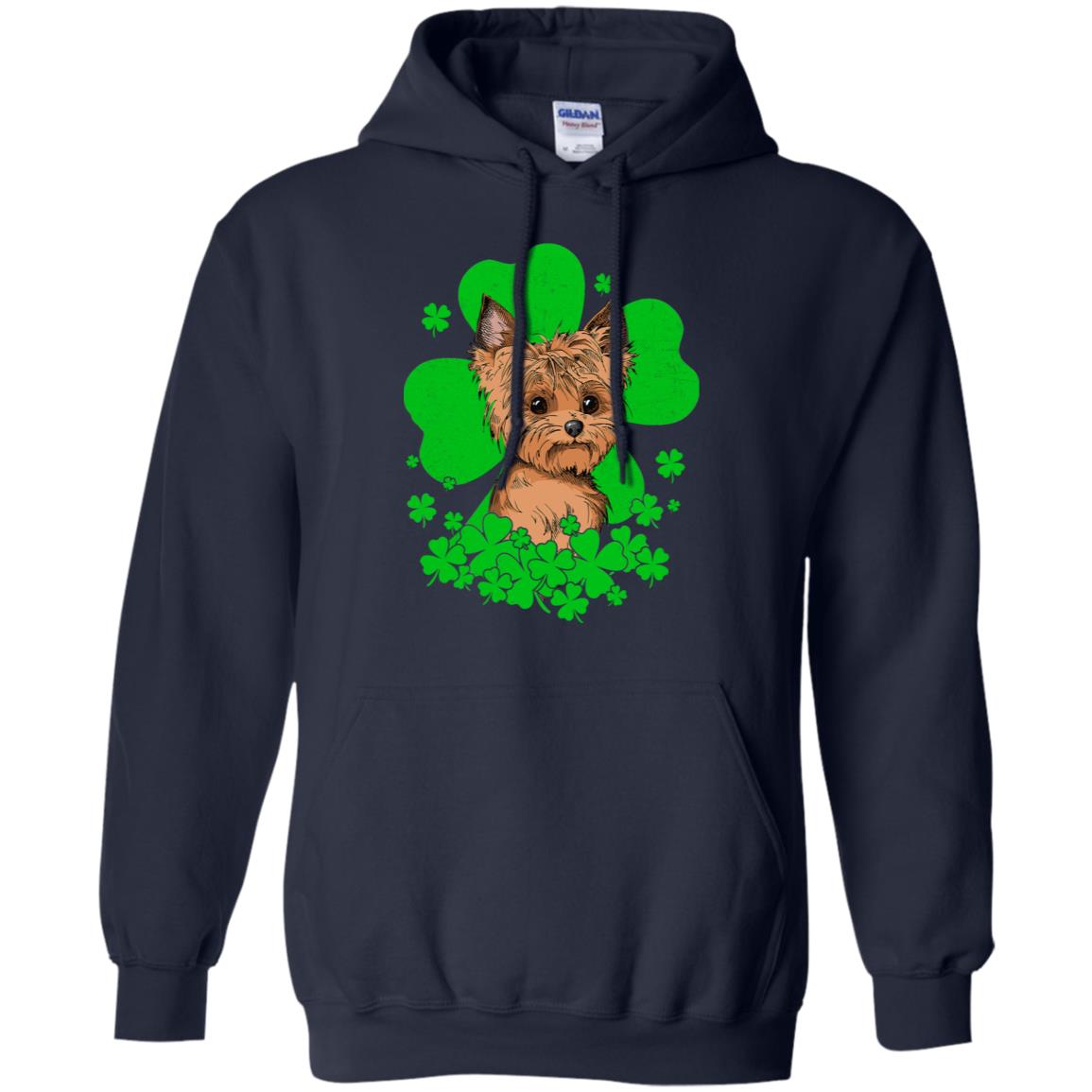 Yorkie St. Patrick's Day Clovers T-Shirt & Hoodie | Teecentury.com