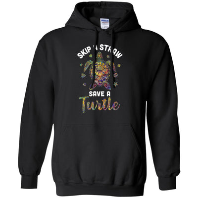 Hippie Skip A Straw Save A Turtle T-Shirt & Tank Top | Teecentury.com