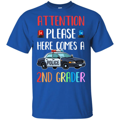 Kids First Day Of School 2022 2nd Grade Police Attention Please Youth T-Shirt & Hoodie | Teecentury.com