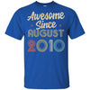 Awesome Since August 2010 Vintage 12th Birthday Gifts Youth Youth Shirt | Teecentury.com