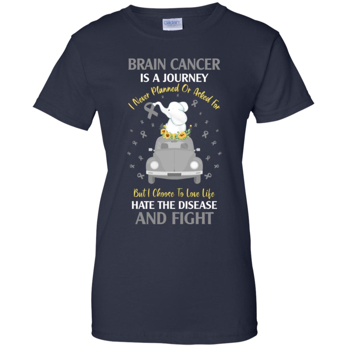 Brain Cancer Awareness Is A Journey T-Shirt & Hoodie | Teecentury.com