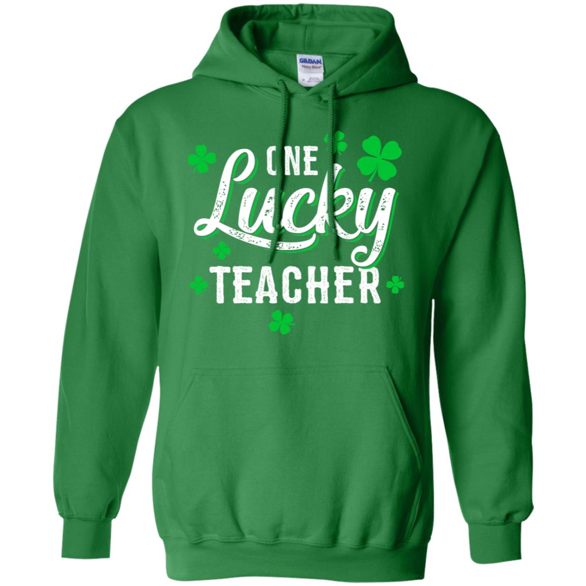 One Lucky Teacher Irish Shamrocks Funny St Patrick Day T-Shirt & Hoodie | Teecentury.com