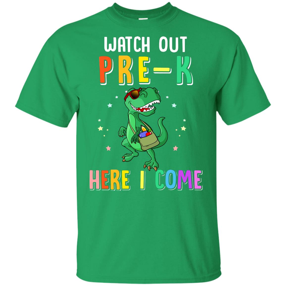 Pre-K Here I Come Dinosaur Back To School Youth Youth Shirt | Teecentury.com