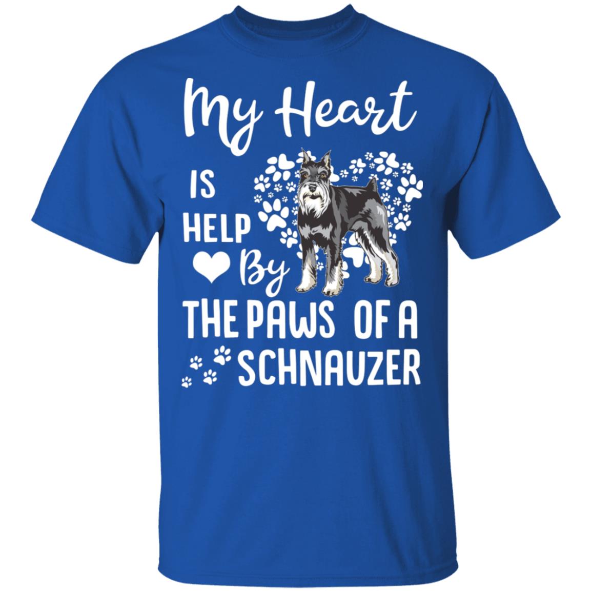 My Heart Is Held By The Paws Of A Schnauzer Lover T-Shirt & Hoodie | Teecentury.com