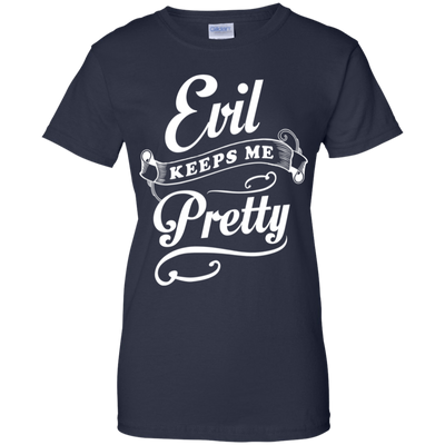 Evil Keeps Me Pretty T-Shirt & Tank Top | Teecentury.com