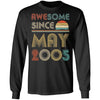 Awesome Since May 2005 Vintage 17th Birthday Gifts T-Shirt & Hoodie | Teecentury.com