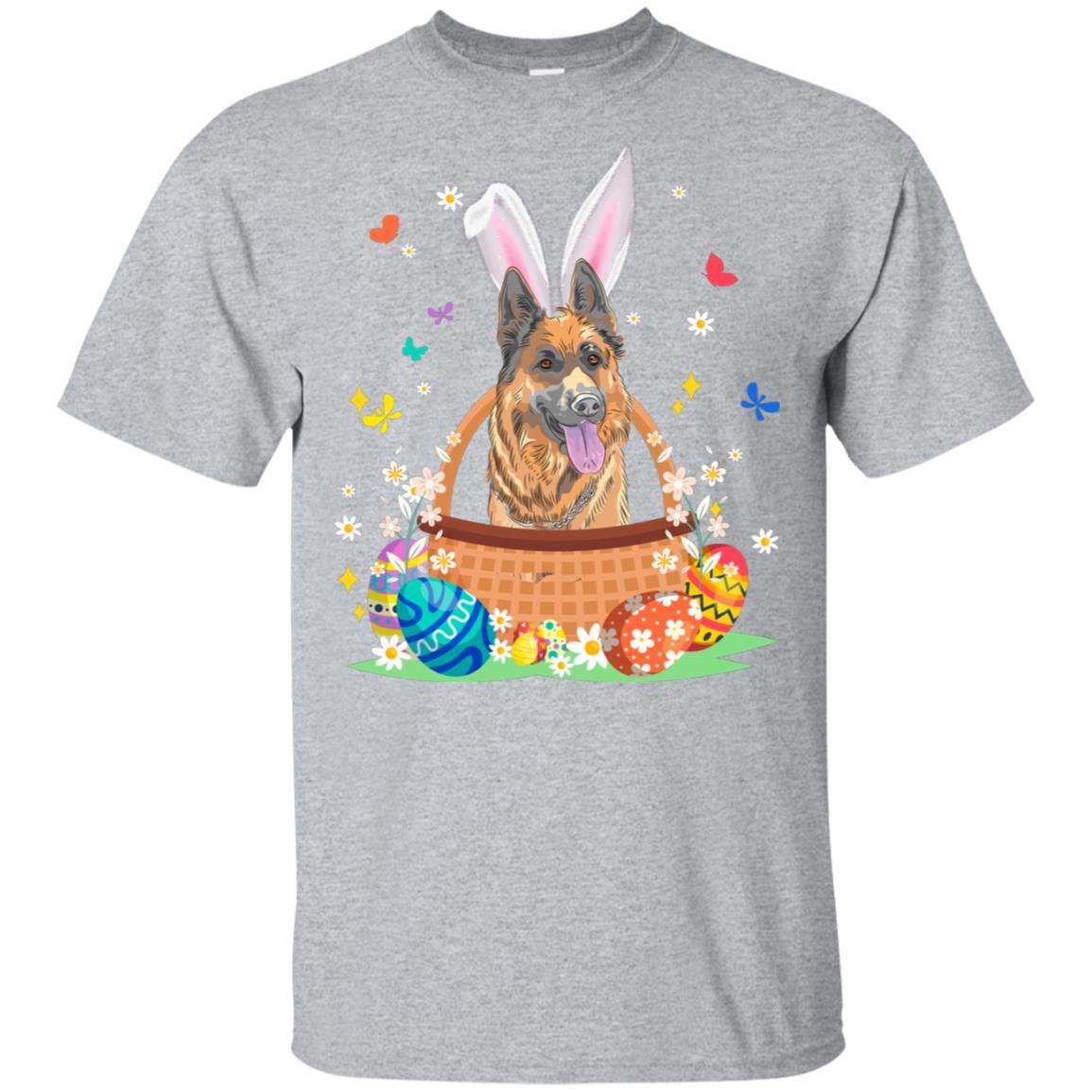 German Shepherd Bunny Hat Rabbit Easter Eggs T-Shirt & Hoodie | Teecentury.com