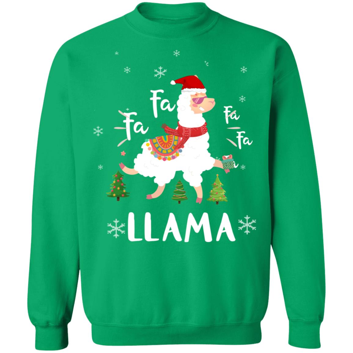 Fa La La Llama Santa Christmas Funny Gift Xmas T-Shirt & Sweatshirt | Teecentury.com