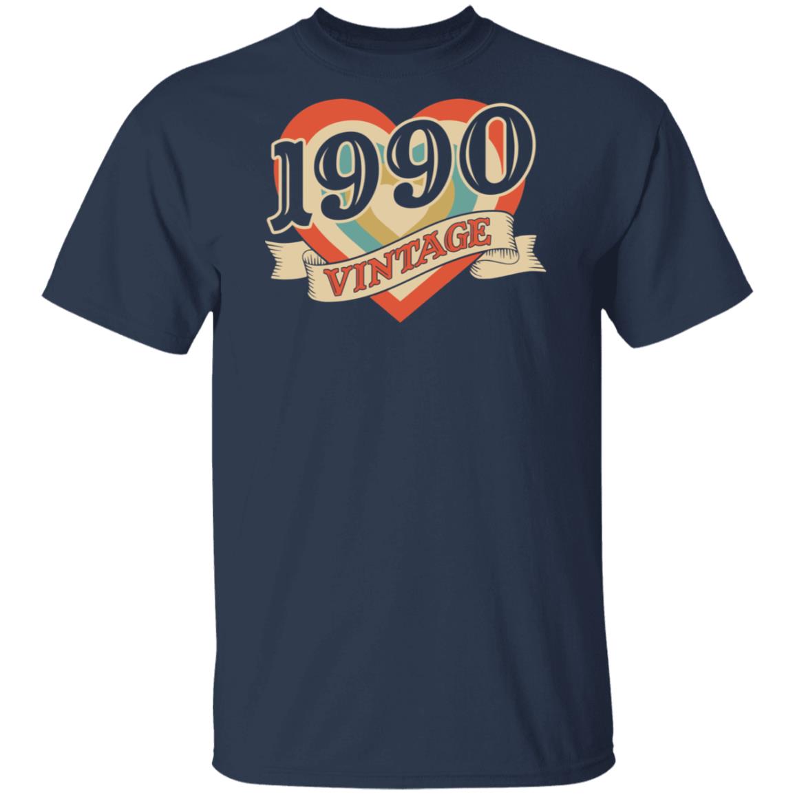 32th Birthday Gifts Classic Retro Heart Vintage 1990 T-Shirt & Tank Top | Teecentury.com