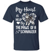 My Heart Is Held By The Paws Of A Schnauzer Lover T-Shirt & Hoodie | Teecentury.com