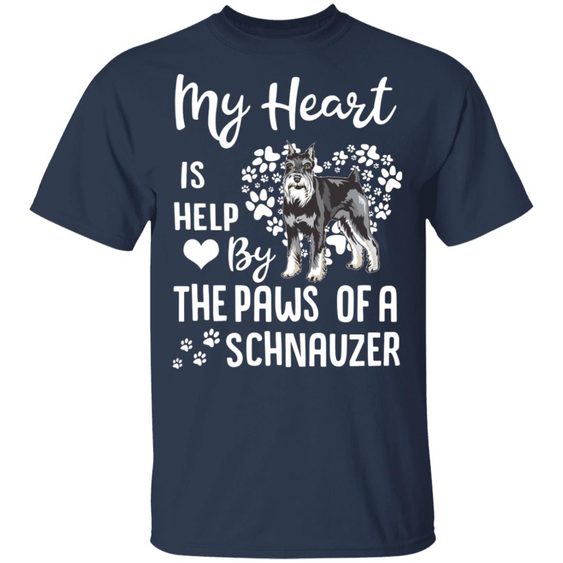 My Heart Is Held By The Paws Of A Schnauzer Lover T-Shirt & Hoodie | Teecentury.com