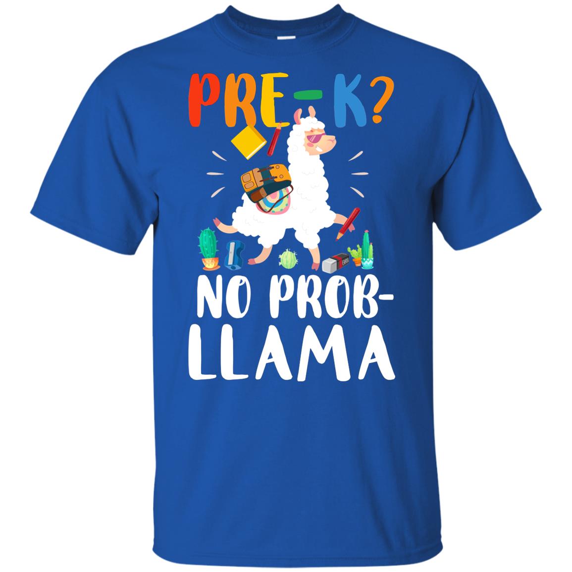 Pre-K No Prob Llama Funny First Day Of School Youth Youth Shirt | Teecentury.com