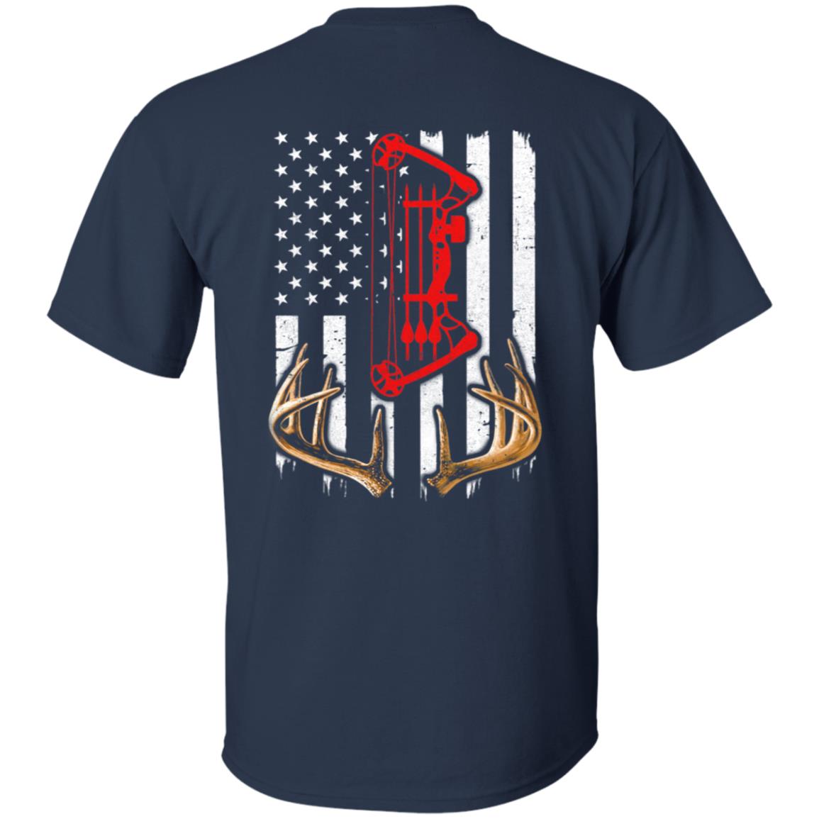 Deer Hunting US Flag Deer Hunter T-Shirt & Hoodie | Teecentury.com
