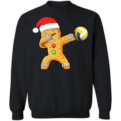Dabbing Gingerbread Santa Volleyball Christmas Pajama Gifts T-Shirt & Sweatshirt | Teecentury.com
