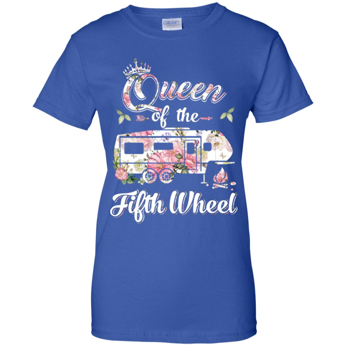 Queen Of The Fifth Wheel Funny Camping T Shirt Queen Of The Fifth Wheel Funny Camping T Shirt