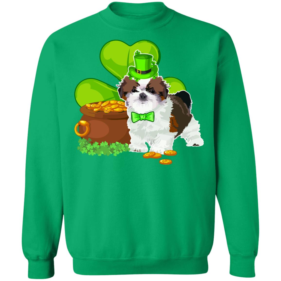 Shih Tzu St Patrick's Day Irish Dog Lover Funny Gifts T-Shirt & Hoodie | Teecentury.com