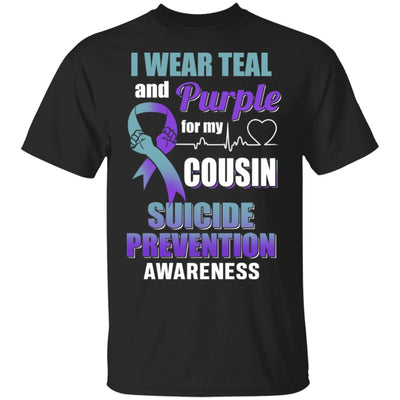 I Wear Teal And Purple For My Cousin Suicide Prevention T-Shirt & Hoodie | Teecentury.com