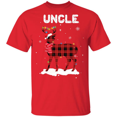 Uncle Deer Red Plaid Christmas Family Matching Pajamas T-Shirt & Sweatshirt | Teecentury.com