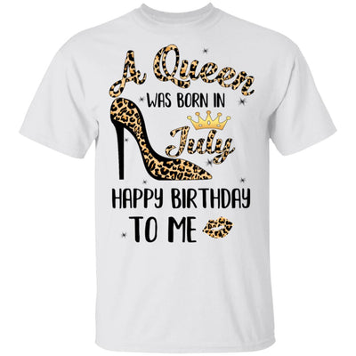 Born In July Girl Leopard High Heels Birthday Women Gift T-Shirt & Tank Top | Teecentury.com