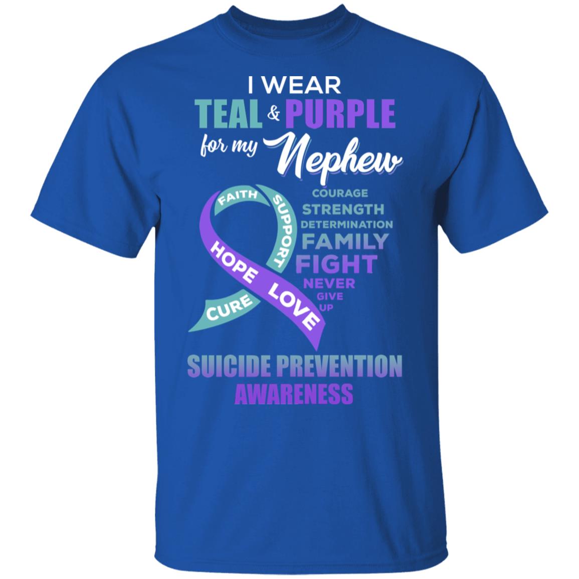 Suicide Prevention I Wear Teal And Purple For My Nephew T-Shirt & Hoodie | Teecentury.com