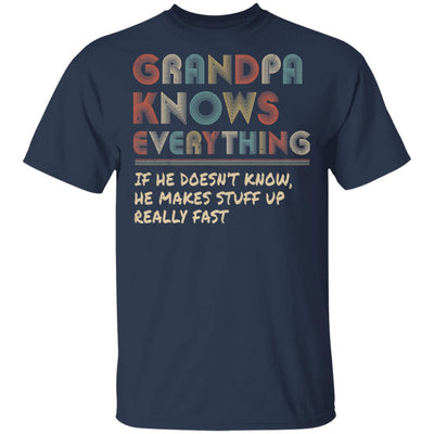 Grandpa Know Everything Vintage Grandpa Father's Day Gift T-Shirt & Hoodie | Teecentury.com