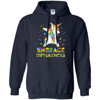 Dabbing Unicorn Autism Awareness Embrace Differences T-Shirt & Hoodie | Teecentury.com