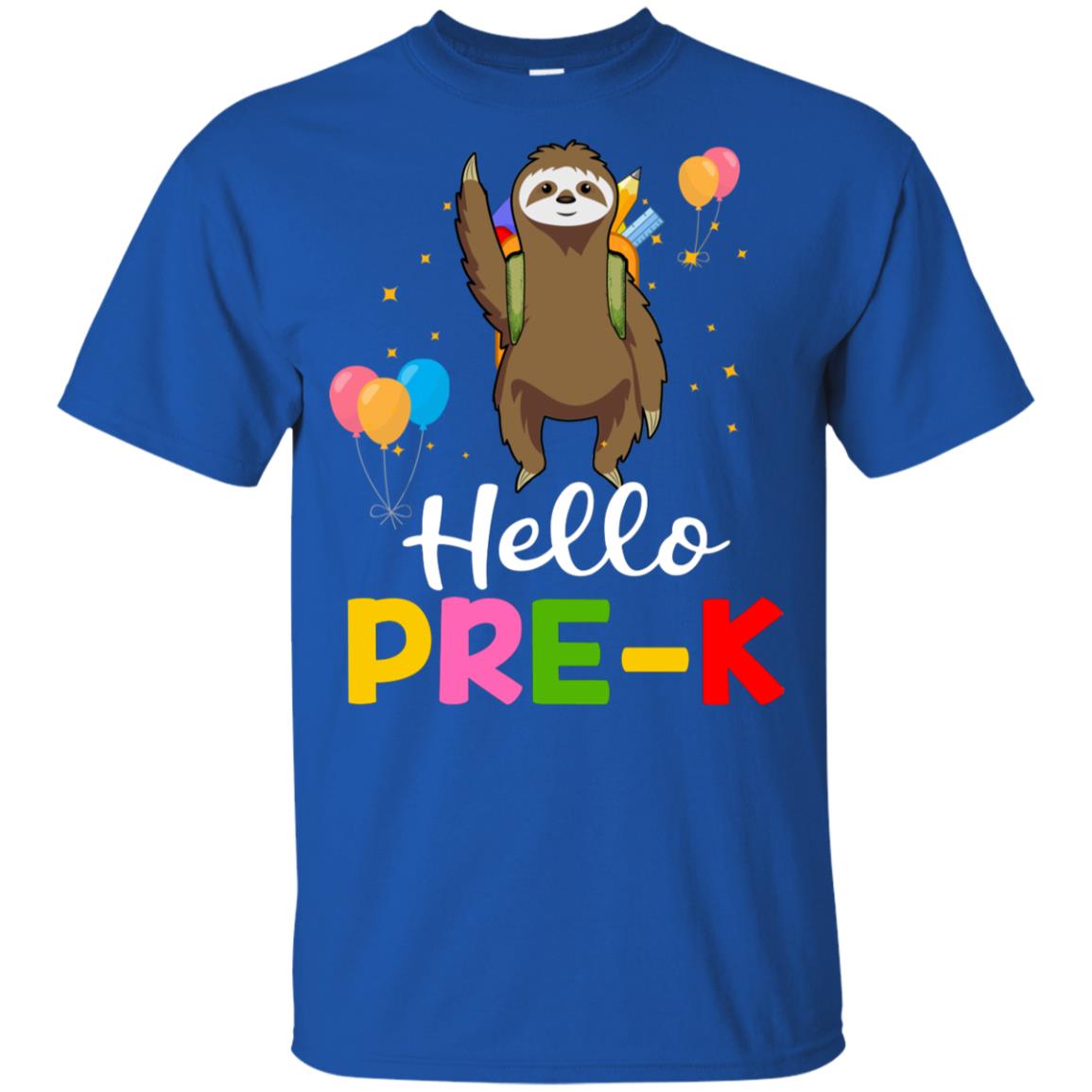 Funny Hello Pre-K Gift Back To School Sloth Gift Youth Youth Shirt | Teecentury.com
