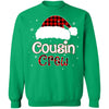 Cousin Crew Plaid Red Family Matching Christmas Pajamas T-Shirt & Sweatshirt | Teecentury.com