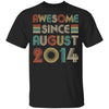 Awesome Since August 2014 Vintage 8th Birthday Gifts Youth Youth Shirt | Teecentury.com